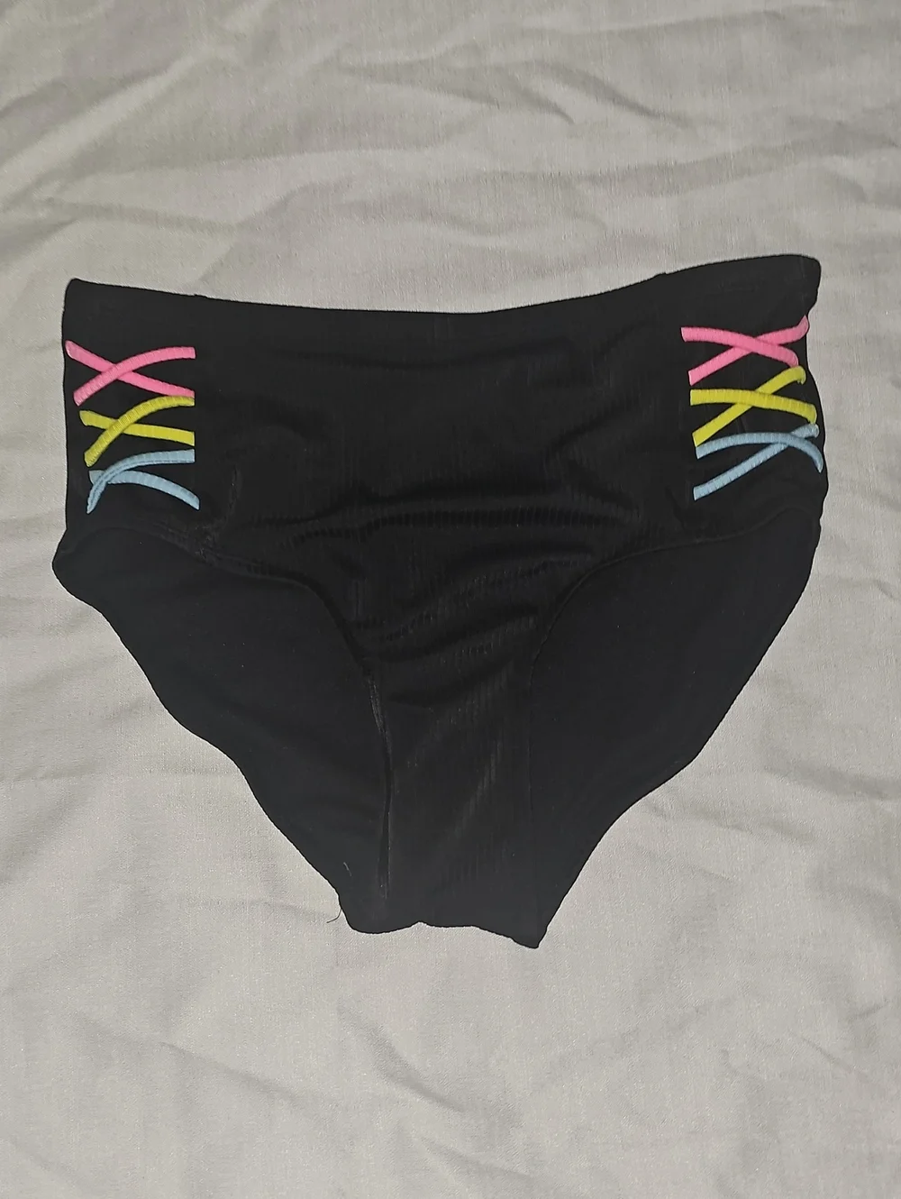 Justice Girls XL 16/18 Black Swim Bottoms Used